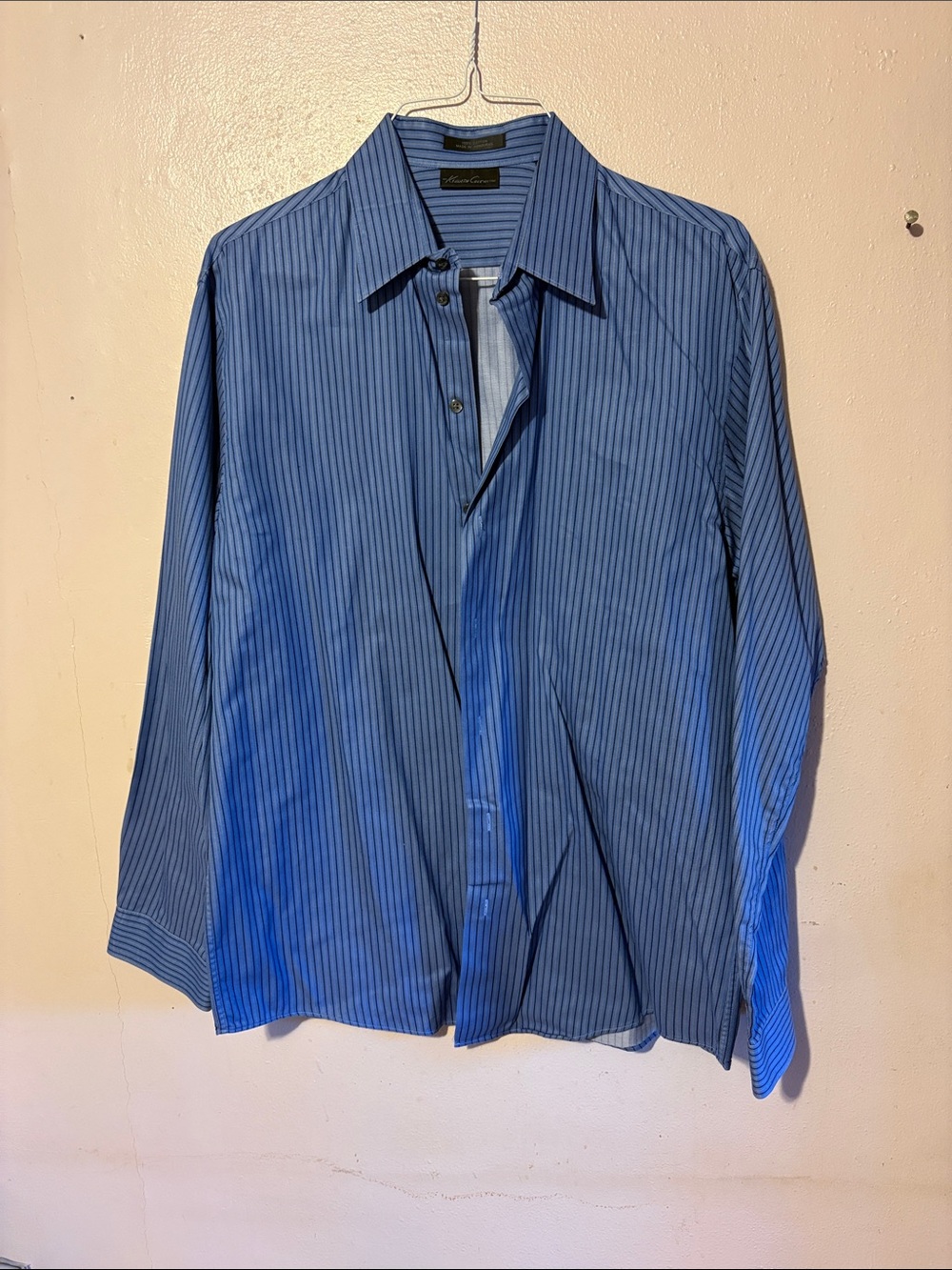 Kenneth Cole Blue Striped Men's Dress Shirt
